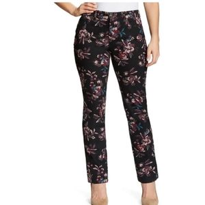 Bandolino Black Floral Amy Straight leg Jeans